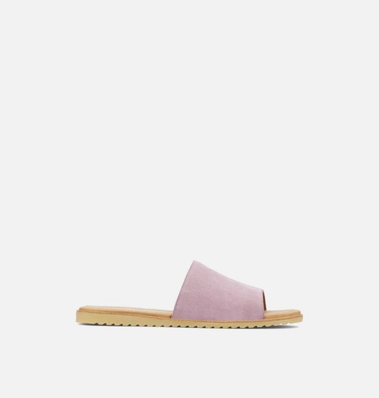 Womens Slides Pink - Sorel Ella™ Block - 053-YKRMSW